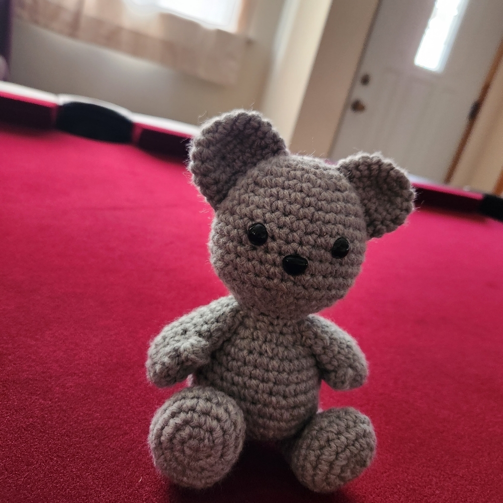 Traditional crochet teddy bear
